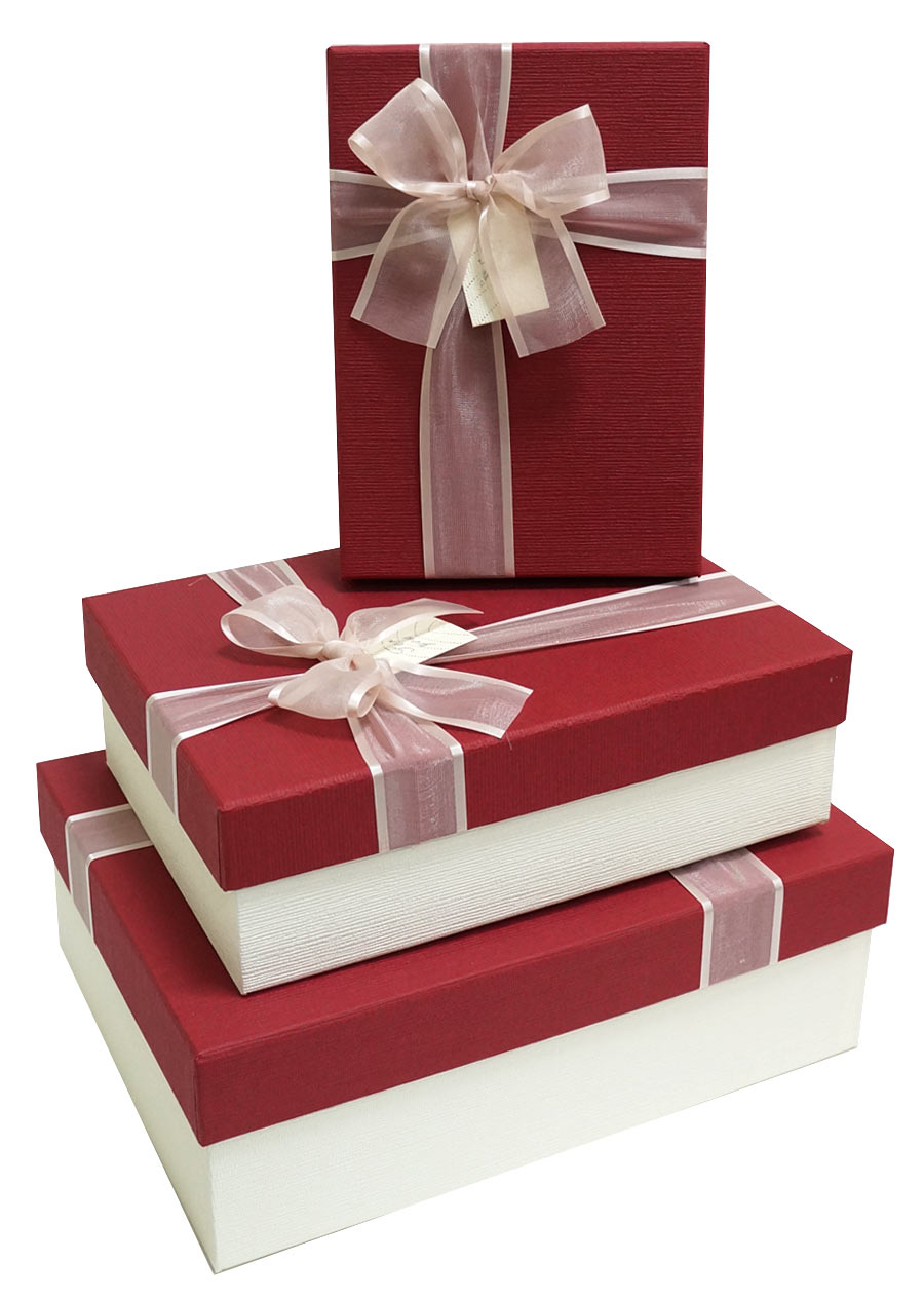 Набор подарочных коробок А-9304-46 (Красный) | набор прямоугольных .
