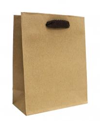 Подарочные пакеты-сумки, серия "Крафт без рисунка", размер 18*23*10 см.