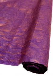Подарочная бумага жатая с золотым напылением в рулоне 70см х 5м (Тёмно-фиолетовый)