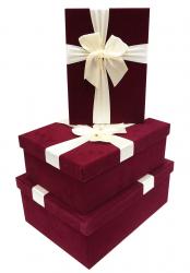 Набор подарочных коробок А-0711 (Бордовый)