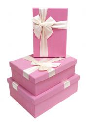 Набор подарочных коробок А-0711 (Розовый)