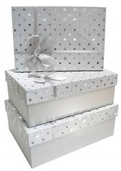 Набор подарочных коробок А-293-6 (Серебряный)
