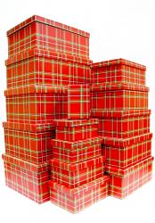 Набор подарочных коробок А-305 (Шотландка)