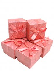 Набор подарочных коробок (один размер в упаковке) А-33-1А (Персиковые)