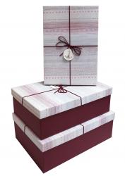 Набор подарочных коробок А-61337-5 (Бордовый)