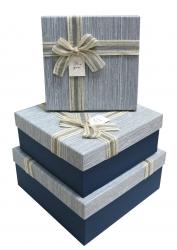 Набор подарочных коробок А-62314-3 (Серо-голубой)