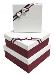 Набор подарочных коробок А-62314 (Бордовый)