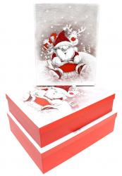 Набор новогодних подарочных коробок А-726 (Дед Мороз)