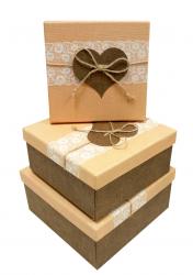 Набор подарочных коробок А-8301-35 (Бежевый)