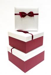 Набор подарочных коробок А-92316 (Бордовый)
