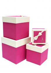 Набор подарочных коробок А-92401-1 (Ярко-розовый)