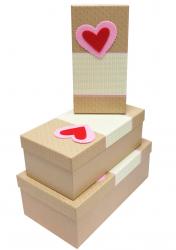 Набор подарочных коробок А-9316-7 (Красное сердечко)