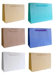 Подарочные пакеты-сумки, серия "Однотонные фактурные", размер 24*17,5*9