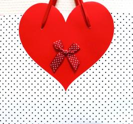 Подарочные пакеты-сумки, серия "Люкс фигурное сердце", размер 32*26*10