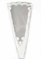 Пакет для цветов "Конус" прозрачный с белым рисунком 10см х 21см х 80см (для одной розы)