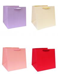 Подарочные пакеты-сумки, серия "Однотонные матовые", размер 22*22*22