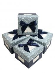 Набор подарочных коробок (один размер в упаковке) А-0112 (Серо-голубой)