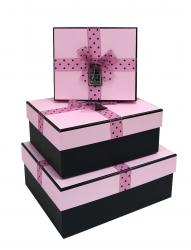 Набор подарочных коробок А-015-458/3 (Розовый)
