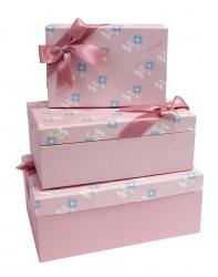 Набор подарочных коробок А-04295-1/3 (Розовый)