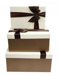 Набор подарочных коробок А-04359-3 (Молочно-коричневый)