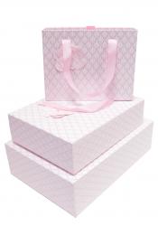 Набор подарочных коробок А-0792 (Розовый)
