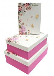 Набор подарочных коробок А-0804 (Розовый)