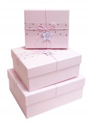 Набор подарочных коробок А-107-35/36 (Розовый)