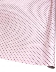 Подарочная дизайнерская бумага в листах 70см х 100см с рисунком "тонкая полоска на розовом".
