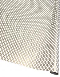 Подарочная дизайнерская бумага в листах 70см х 100см с рисунком "три полосы на белом".
