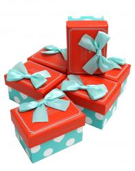 Набор подарочных коробок (один размер в упаковке) А-15-014 (Красный)