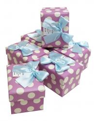 Набор подарочных коробок (один размер в упаковке) А-15-014 (Сиреневый)