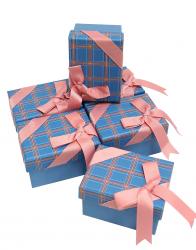 Набор подарочных коробок (один размер в упаковке) А-15-07224 (Голубой)