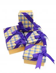 Набор подарочных коробок (один размер в упаковке) А-15-07224 (Жёлтый)