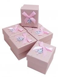 Набор подарочных коробок (один размер в упаковке) А-15-19069 (Розовый)