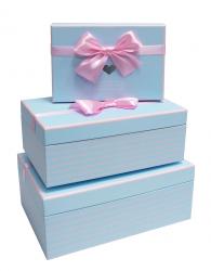 Набор подарочных коробок А-15-429/3 (Голубой)