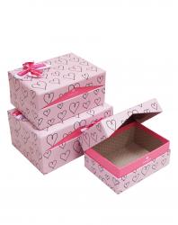 Набор подарочных коробок А-15-461/3 (Розовый)