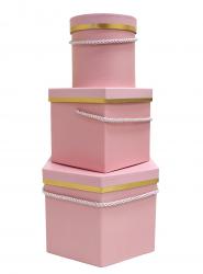 Набор подарочных коробок А-180827 (Розовый)