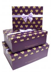 Набор подарочных коробок А-18415-4 (Фиолетовый)