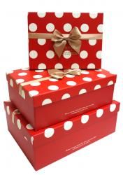 Набор подарочных коробок А-18415-4 (Красный)