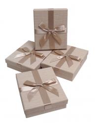 Набор подарочных коробок (один размер в упаковке) А-1842-401 (Бежевый)