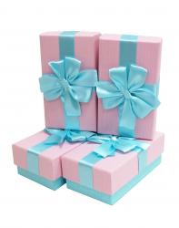Набор подарочных коробок (один размер в упаковке) А-1845-16 (Розовый)
