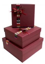 Набор подарочных коробок А-18458-2 (Бордовый)