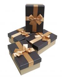 Набор подарочных коробок (один размер в упаковке) А-1847-733 (Коричневый)