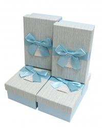 Набор подарочных коробок (один размер в упаковке) А-1847-733 (Светло-голубой)