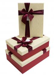 Набор подарочных коробок А-18531 (Бежево-бордовый)
