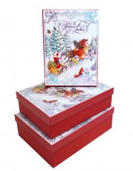 Набор новогодних подарочных коробок А-19112 (Тройка)