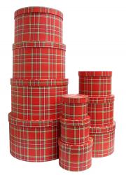 Набор подарочных коробок ГИГАНТ А-1964108 (Шотландка красная)