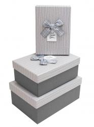 Набор подарочных коробок А-2308-10 (Серый)