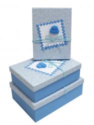 Набор подарочных коробок А-23601-29 (Голубой)