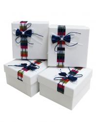 Набор подарочных коробок (один размер в упаковке) А-33-6219 (Белый)